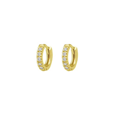 Mini Hoop Diamond Earrings