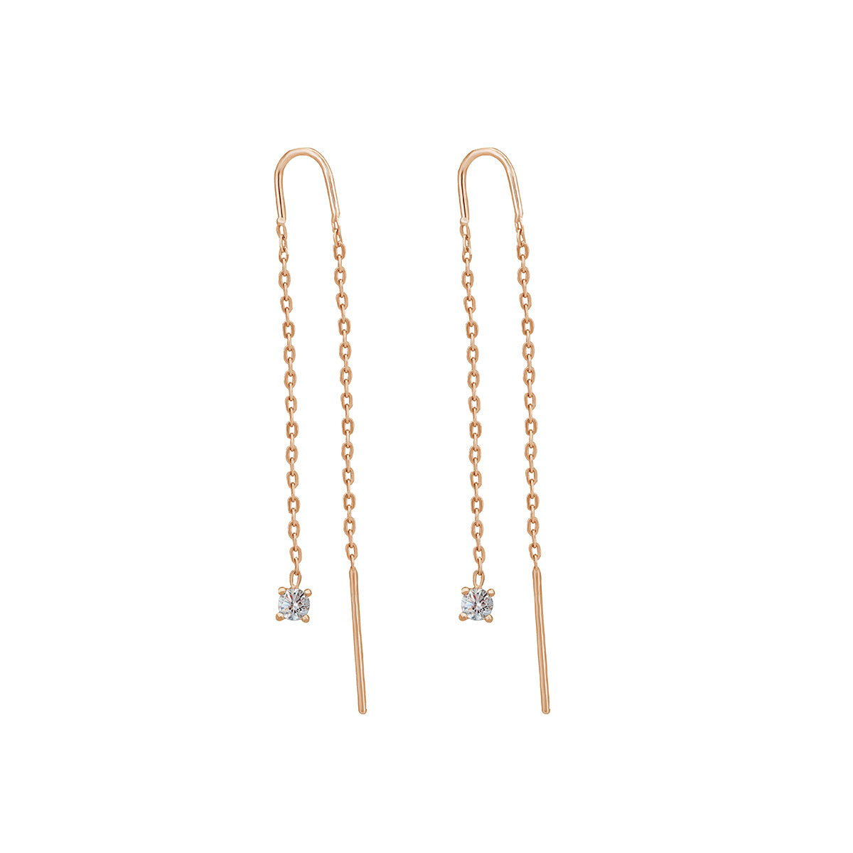 Double Draped Diamond Rope Earrings