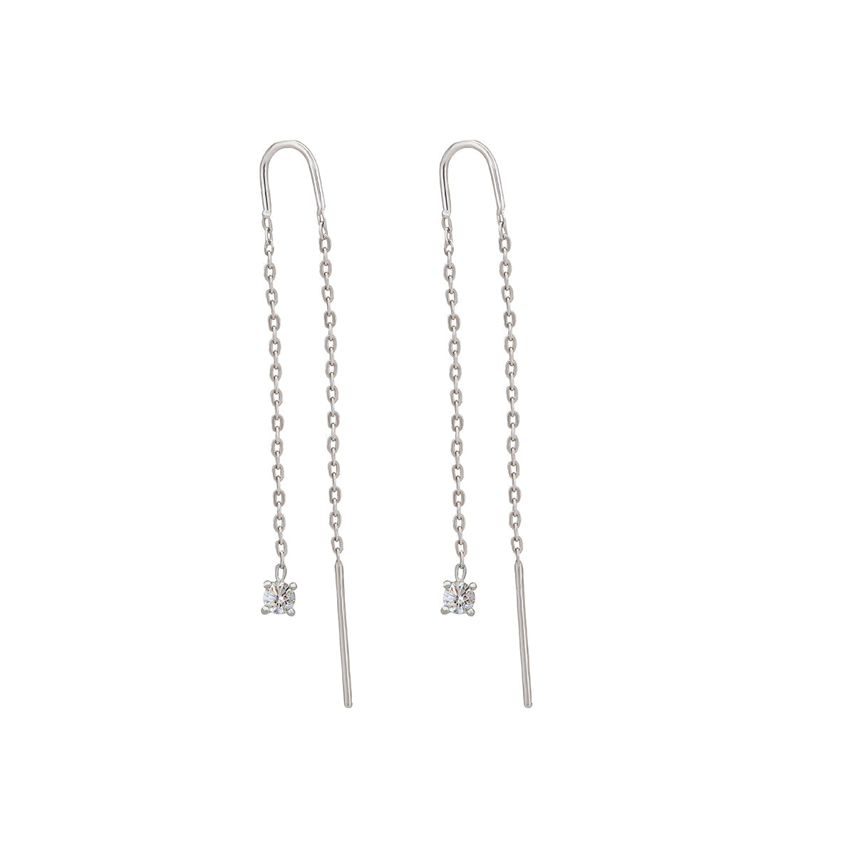 Double Draped Diamond Rope Earrings