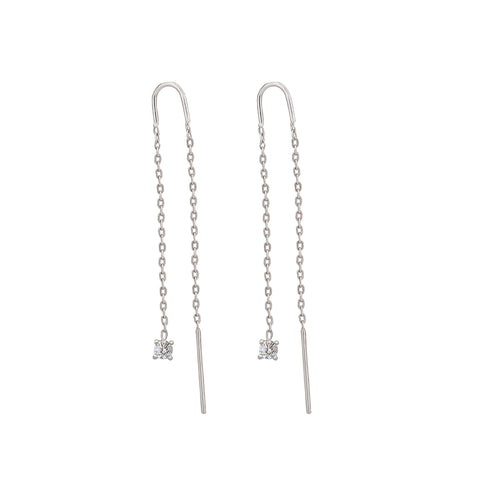 Double Draped Diamond Rope Earrings