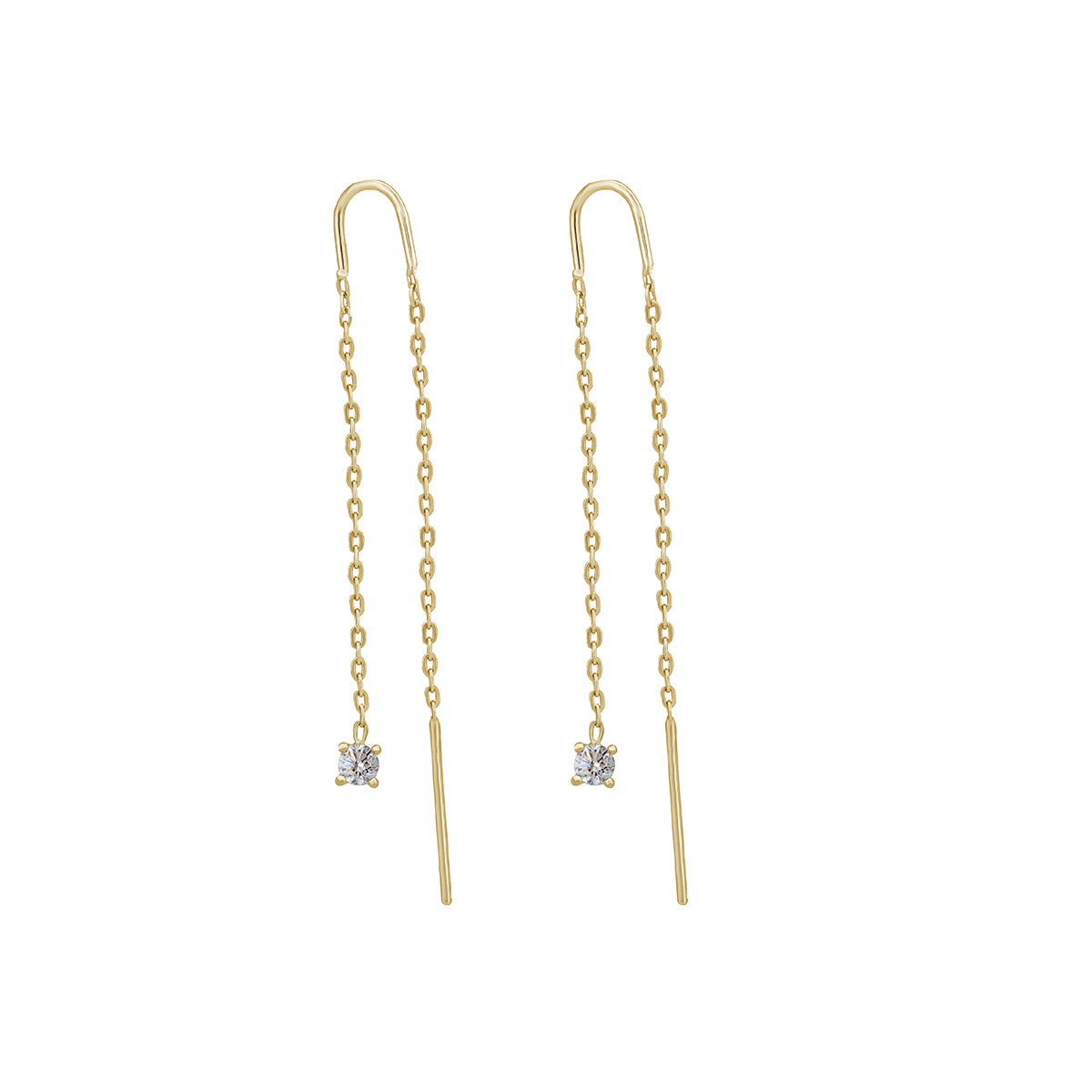 Double Draped Diamond Rope Earrings