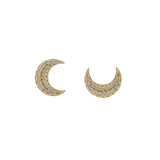 Diamond Crescent Moon Earring