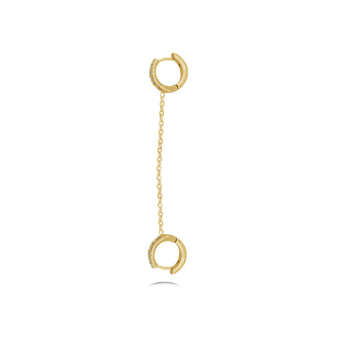 Diamond Drop Earrings in 18k Gold