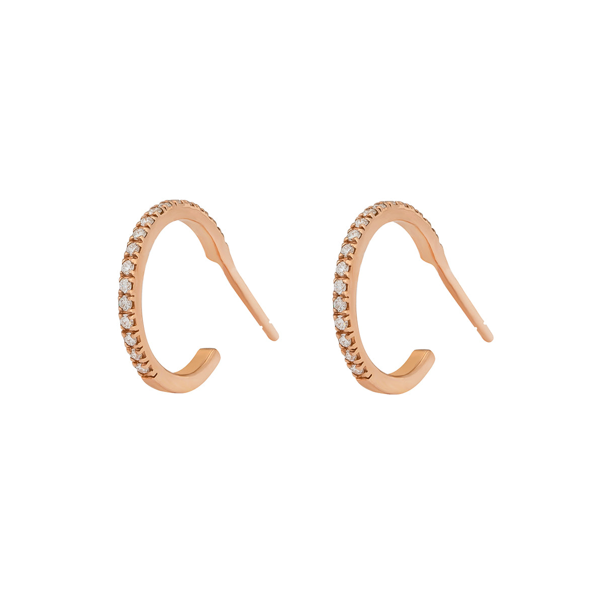 Small Diamond Earrings Hoops