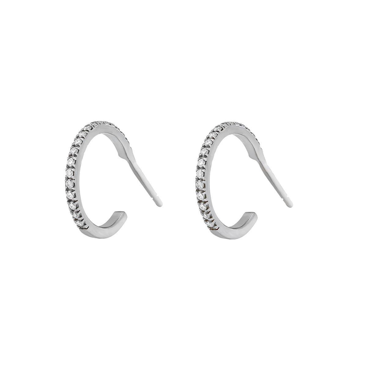 Small Diamond Earrings Hoops