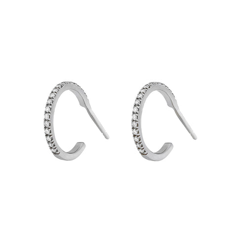 Small Diamond Earrings Hoops