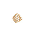 Diamond 4-Row Open Negative Space Cuff Earring