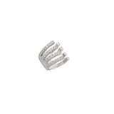 Diamond 4-Row Open Negative Space Cuff Earring