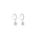 Oval Diamond Hoops Earrings in 18k Gold