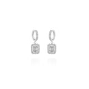 Gold Hoop Drop Earrings with 0.74ct Diamonds