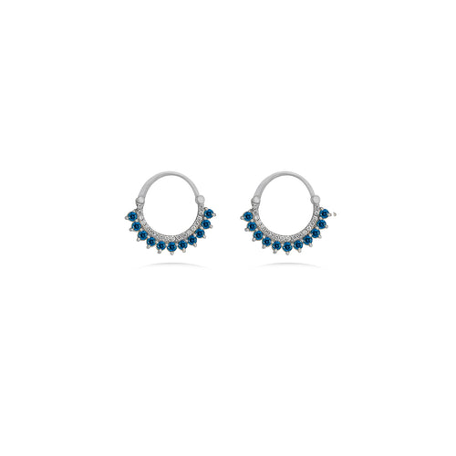 Diamond Hoop Earrings in 18k Gold