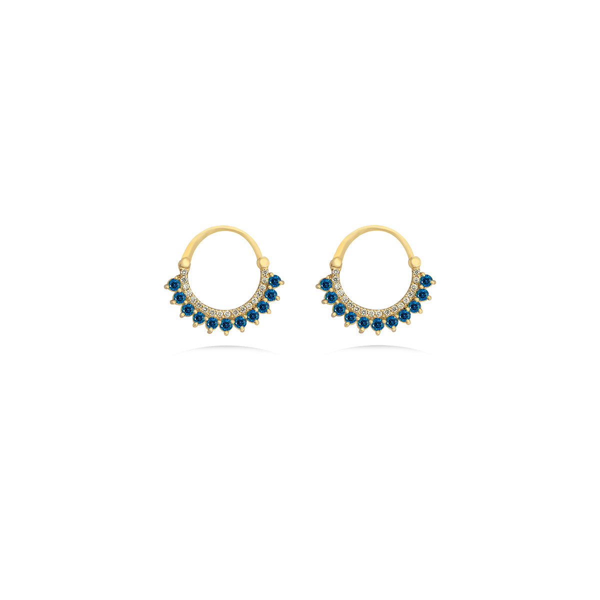 Diamond Hoop Earrings in 18k Gold