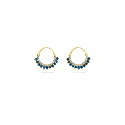 Diamond Hoop Earrings in 18k Gold