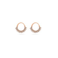 Diamond Hoop Earrings in 18k Gold
