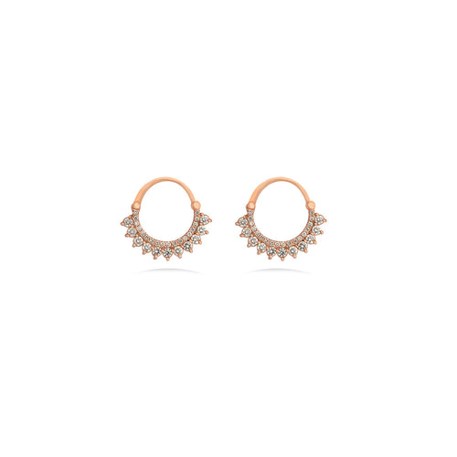 Diamond Hoop Earrings in 18k Gold