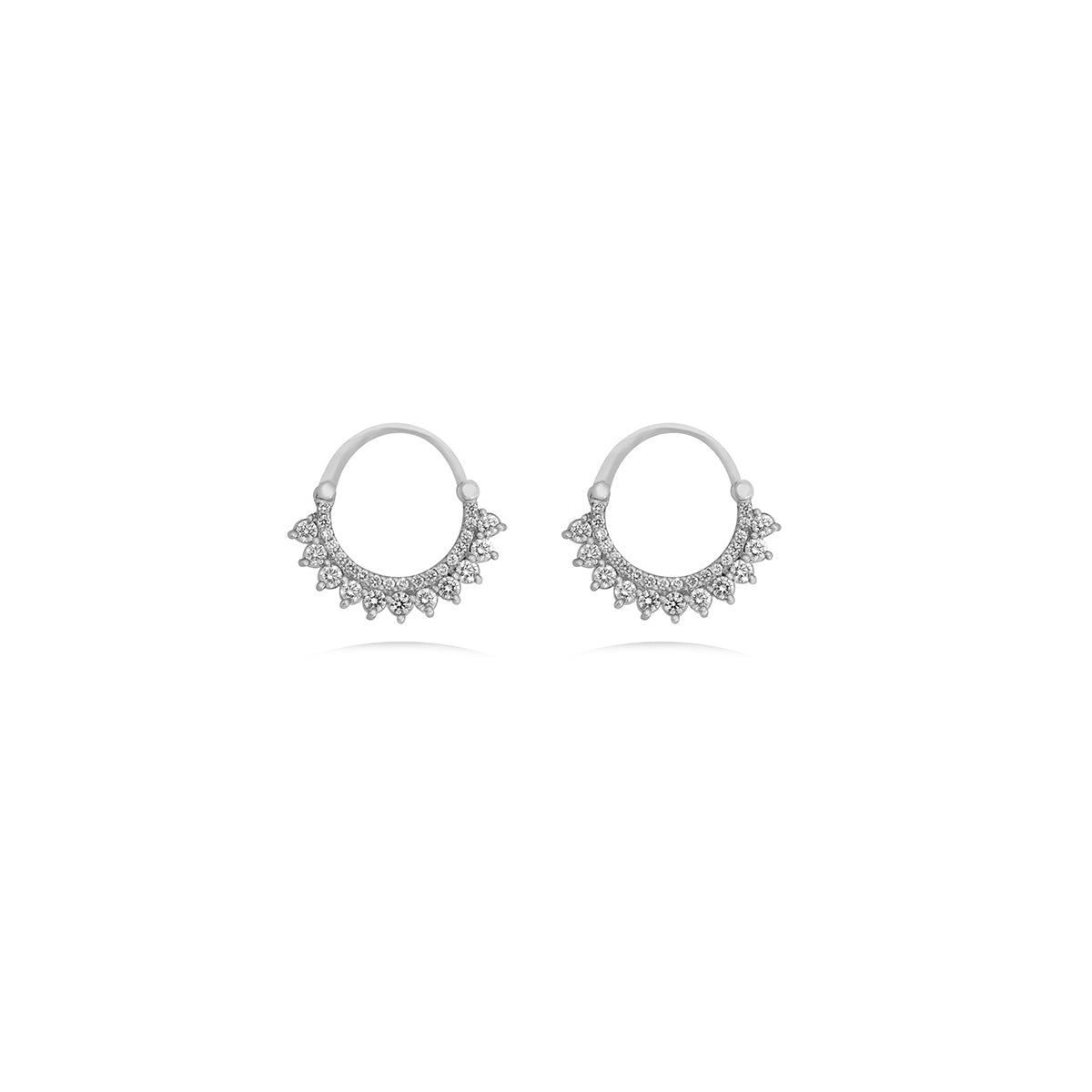 Diamond Hoop Earrings in 18k Gold