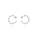 Circle Diamond Earrings in 18K Gold
