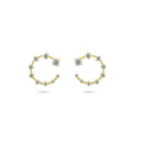 Circle Diamond Earrings in 18K Gold