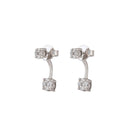 Small Round Diamond Drop Earring