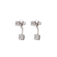 Small Round Diamond Drop Earring