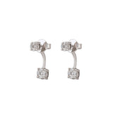 Small Round Diamond Drop Earring