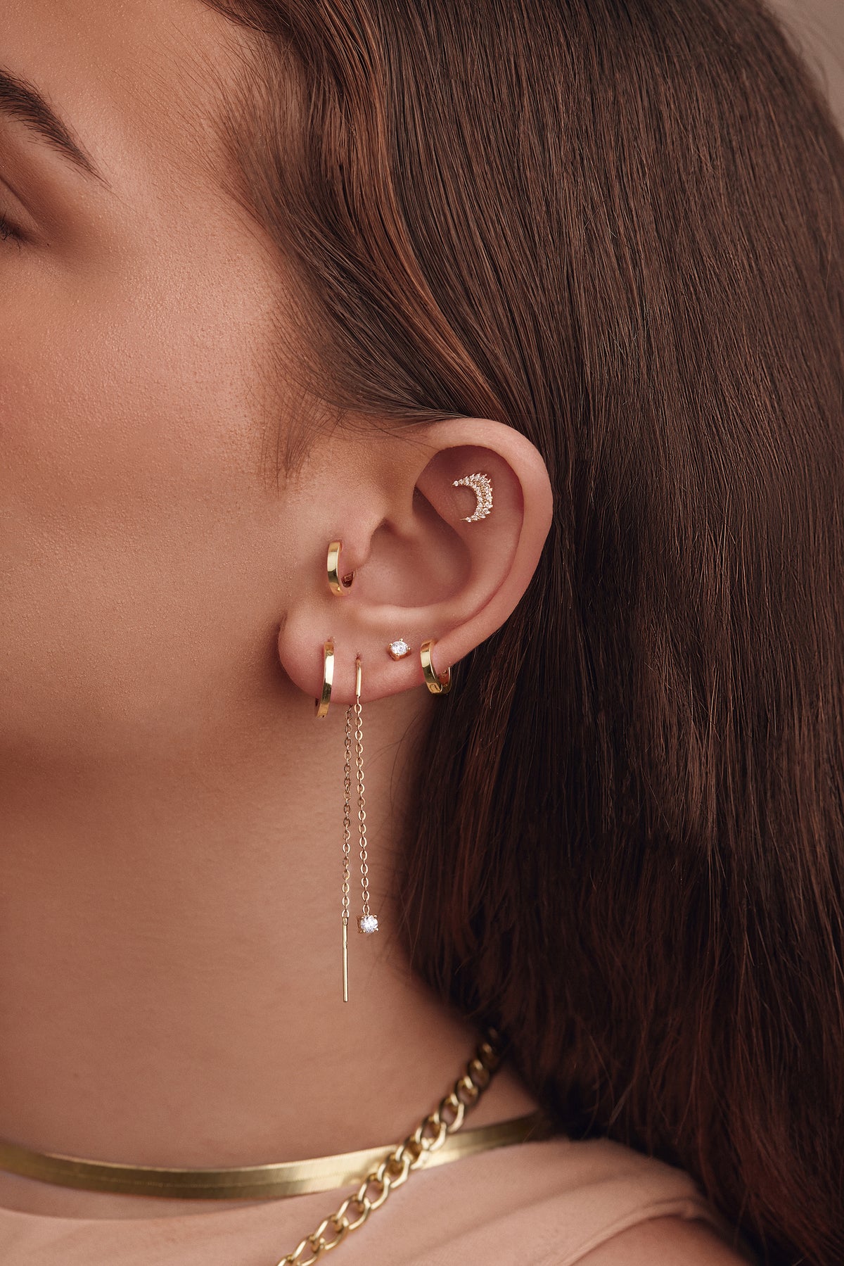 Double Draped Diamond Rope Earrings