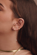 Diamond Crescent Moon Earring