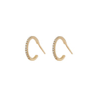 Small Diamond Earrings Hoops