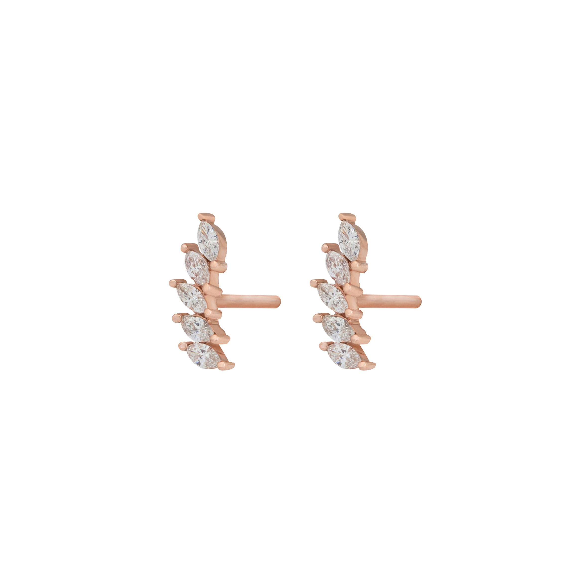 Autumn Love Rose Gold Earrings
