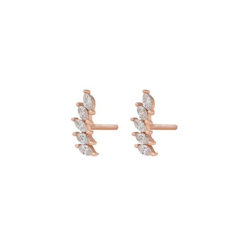 Autumn Love Rose Gold Earrings