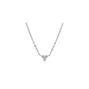 Gold Round Cut Diamond Trio Necklace