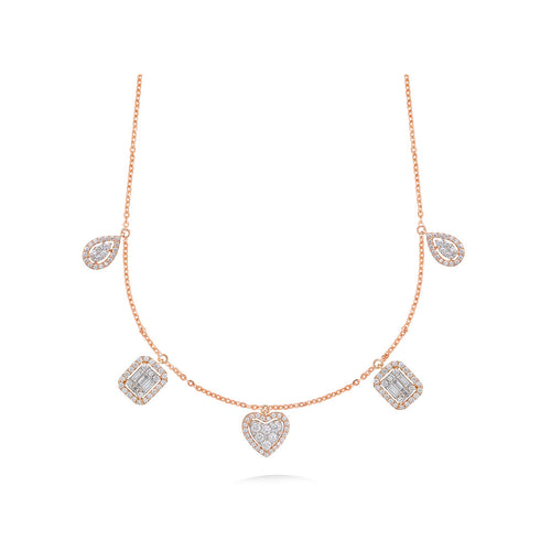 Diamond Pendant Choker in 18k Gold