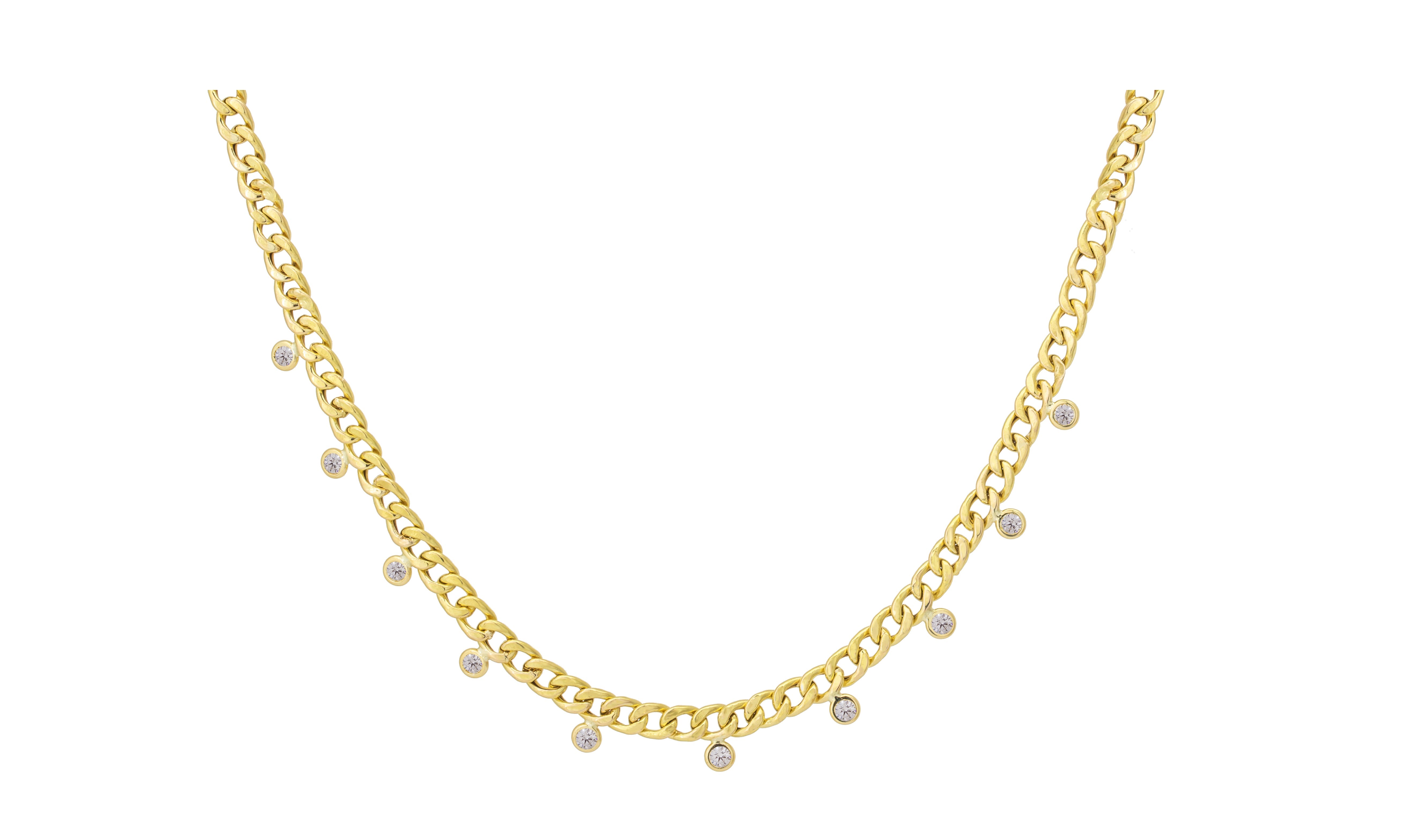 Diamond Necklace in 18K Yellow Gold