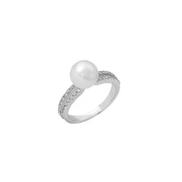 Sea Pearl double shank Diamond Ring