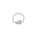 Diamond Chain Ring (Allah "الله") in 18K Yellow Gold