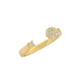 Diamond Open Gap Ring in 18K Yellow Gold