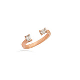 Diamond Open Gap Ring in 18K Gold
