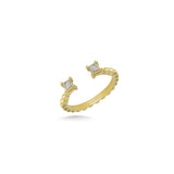Diamond Open Gap Ring in 18K Gold
