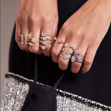 Diamond Open Gap Ring in 18K Gold