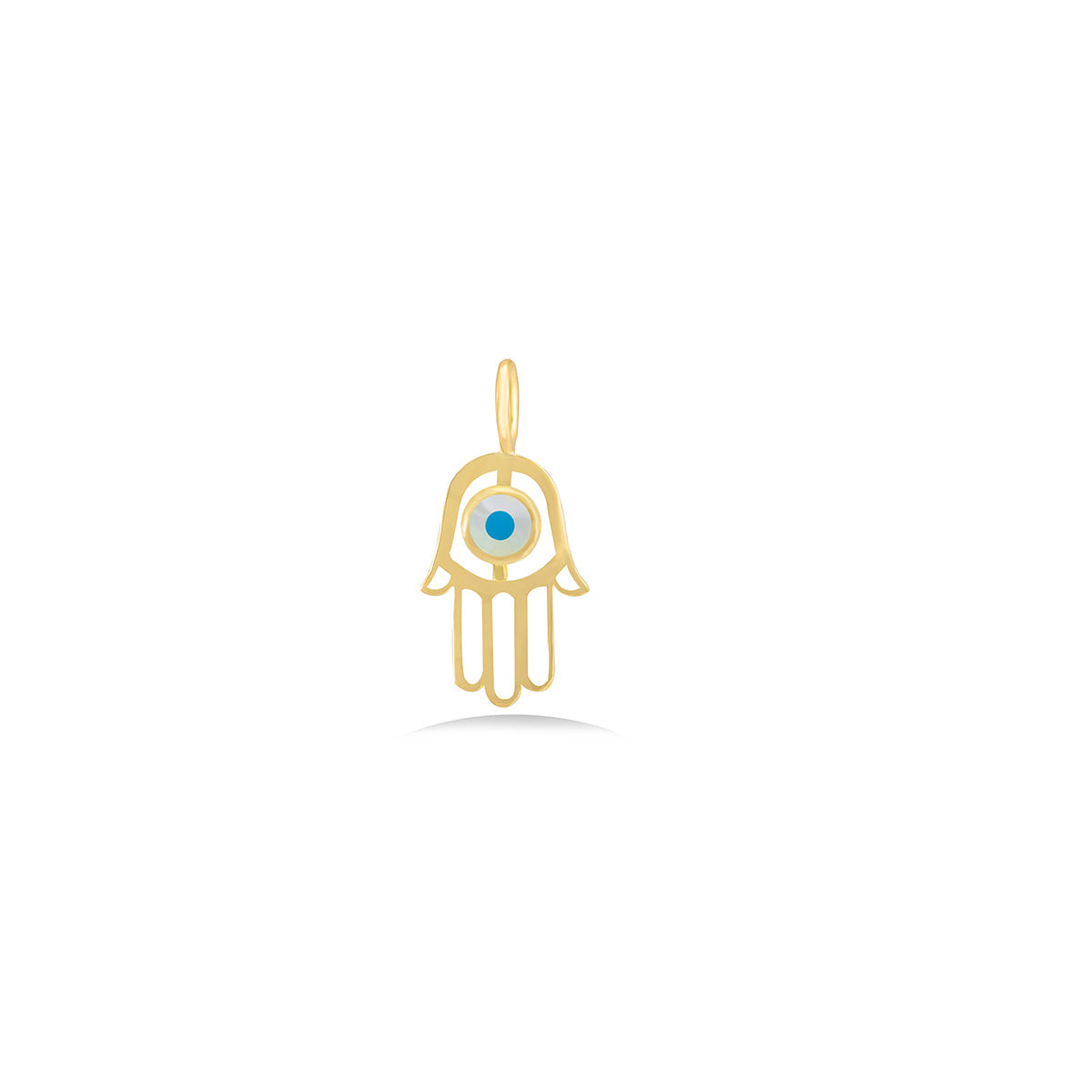 Hamsa Hand Pendant In 18K Gold