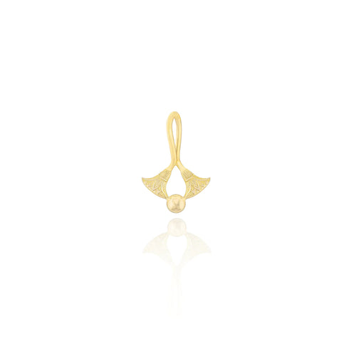 Egyptian Lotus Pendant in 18K Yellow Gold