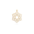 Openwork Lotus Mandala Pendant in 18k Gold
