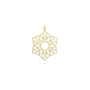 Openwork Lotus Mandala Pendant in 18k Gold