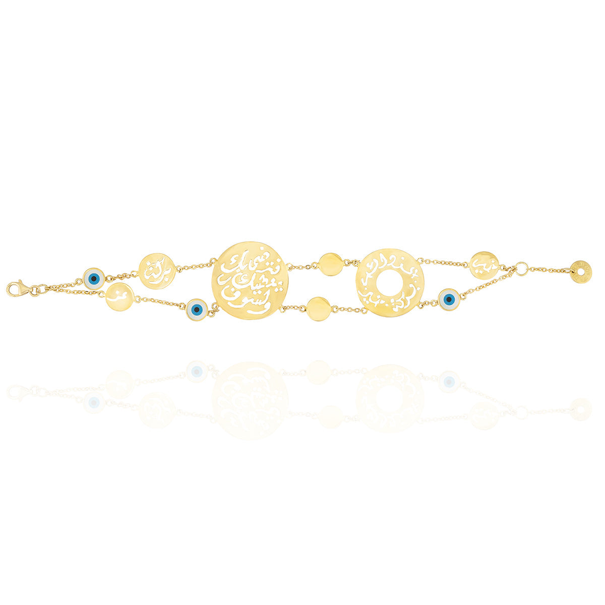 Evil Eye Bracelet in 18k Yellow Gold