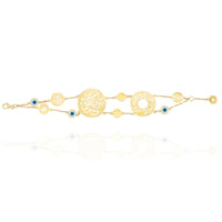Evil Eye Bracelet in 18k Yellow Gold