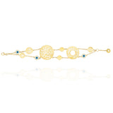 Evil Eye Bracelet in 18k Yellow Gold