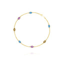 Multicolors Stones Bracelet in 18k Yellow Gold