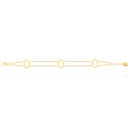 Hamsa Hand Chamrs Tow layers Chian Bracelet in 18k Yellow Gold