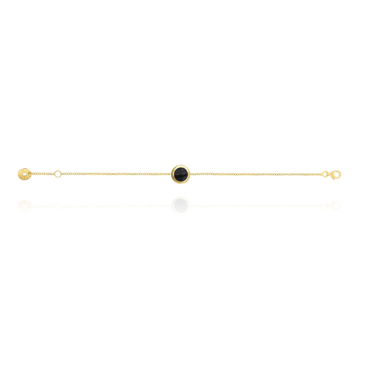 Black Enamel Chain Bracelet
