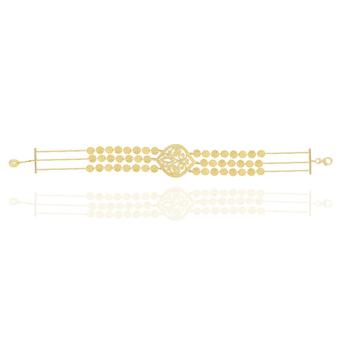 Three Layers Bracelet in 18k Yellow Gold